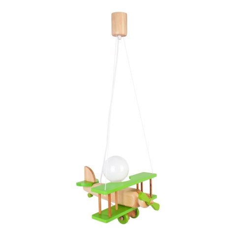 Lampa wisząca Samolot mały zielono-naturalny Lampa wisząca Samolot mały zielono-naturalny