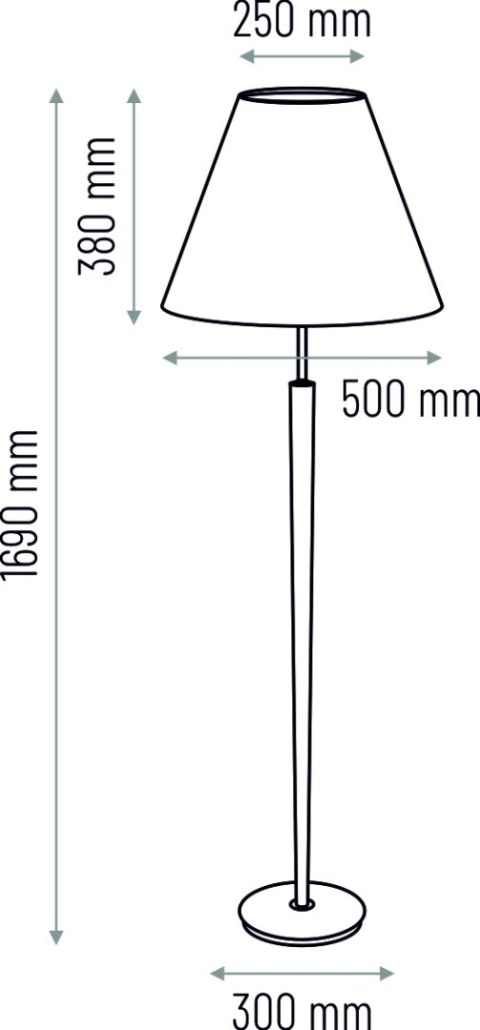 Lampa podłogowa Venus - szary Lampa podłogowa Venus - szary
