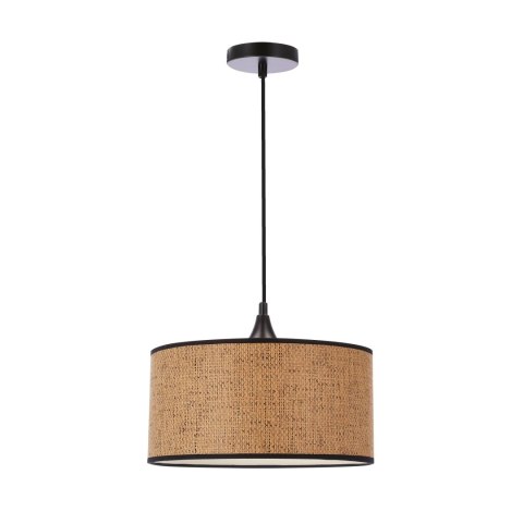 ANAKA LAMPA WISZĄCA CZARNY 1X40W E27 ABAŻUR PLECIONKA BEŻOWO-BRĄZOWA ANAKA LAMPA WISZĄCA CZARNY 1X40W E27 ABAŻUR PLECIONKA BEŻOWO-BRĄZOWA