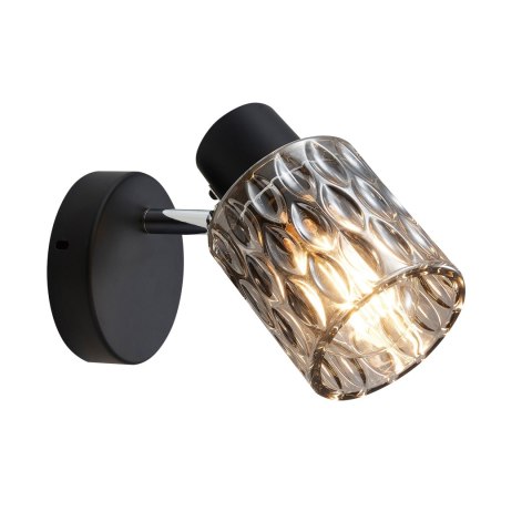 BILL LAMPA KINKIET CZARNY 1X40W E27 KLOSZ DYMIONY BILL LAMPA KINKIET CZARNY 1X40W E27 KLOSZ DYMIONY