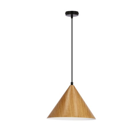 DUNCA LAMPA WISZĄCA 25 CZARNY 1X40 E27 KLOSZ JASNY DĘBOWY DUNCA LAMPA WISZĄCA 25 CZARNY 1X40 E27 KLOSZ JASNY DĘBOWY