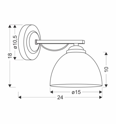 FILONA LAMPA KINKIET CHROMOWY 1X40 E27 KLOSZ BIAŁY FILONA LAMPA KINKIET CHROMOWY 1X40 E27 KLOSZ BIAŁY