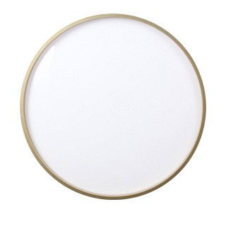 Florida lampa sufit. plafon czarno złoty+biały 18w led 33 cm klosz biały