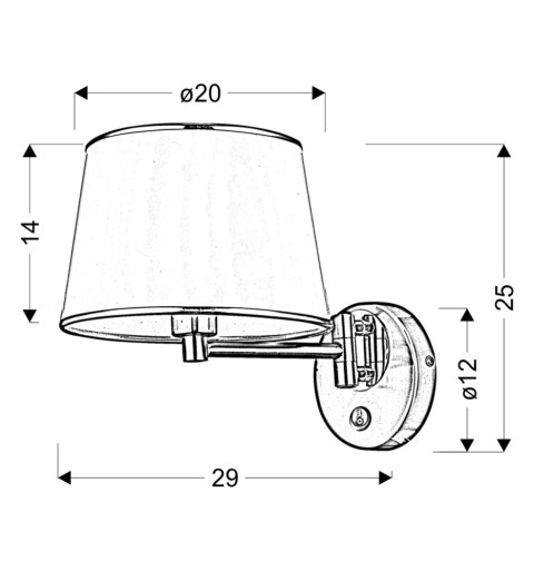IBIS LAMPA KINKIET SATYNOWY 1X40W E14 ABAŻUR GRAFITOWY IBIS LAMPA KINKIET SATYNOWY 1X40W E14 ABAŻUR GRAFITOWY