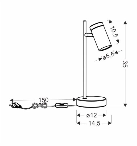 LAGOS LAMPA STOŁOWA CZARNY 1X15W GU10 KLOSZ CZARNY+DREWNIANY LAGOS LAMPA STOŁOWA CZARNY 1X15W GU10 KLOSZ CZARNY+DREWNIANY
