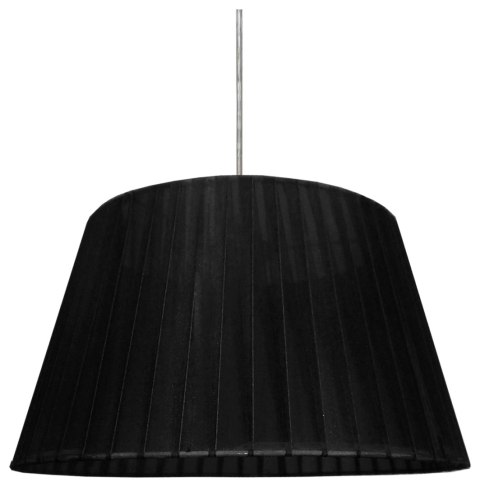NOTIZIA LAMPA WISZĄCA SATYNOWY 37 1X60W E27 ABAŻUR CZARNY NOTIZIA LAMPA WISZĄCA SATYNOWY 37 1X60W E27 ABAŻUR CZARNY
