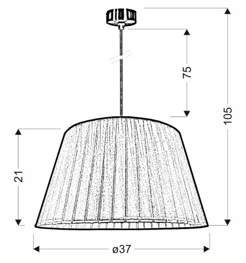 NOTIZIA LAMPA WISZĄCA SATYNOWY 37 1X60W E27 ABAŻUR CZARNY NOTIZIA LAMPA WISZĄCA SATYNOWY 37 1X60W E27 ABAŻUR CZARNY