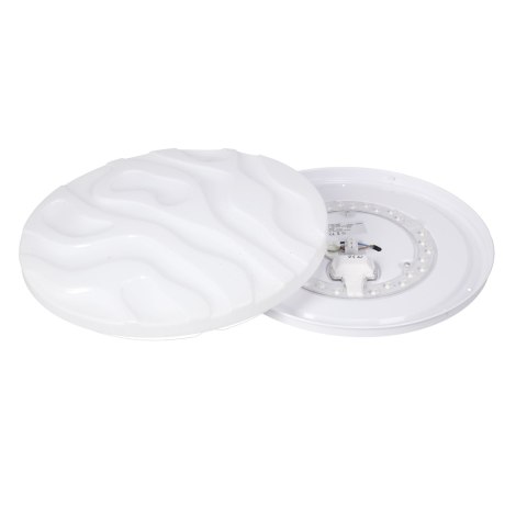 Nevada lampa sufitowa plafon biały 15w led 29 cm klosz biały efekt sky
