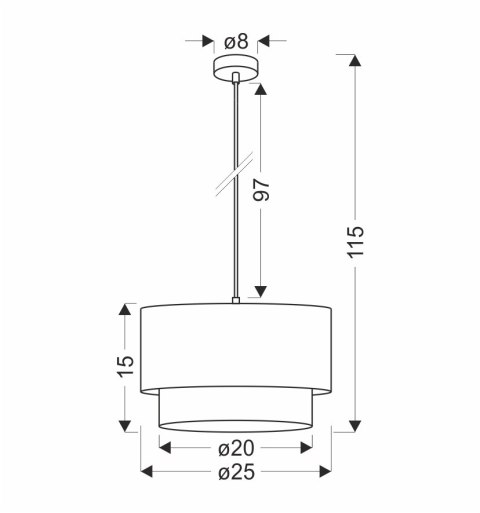 SFERIA LAMPA WISZĄCA CZARNY 1X60 E27 ABAŻUR CZARNY+BEŻOWY SFERIA LAMPA WISZĄCA CZARNY 1X60 E27 ABAŻUR CZARNY+BEŻOWY