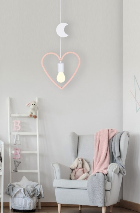 SINGLE HM LAMPA WISZĄCA 1X20W E27 IQ KIDS RÓŻOWY+BIAŁY SINGLE HM LAMPA WISZĄCA 1X20W E27 IQ KIDS RÓŻOWY+BIAŁY