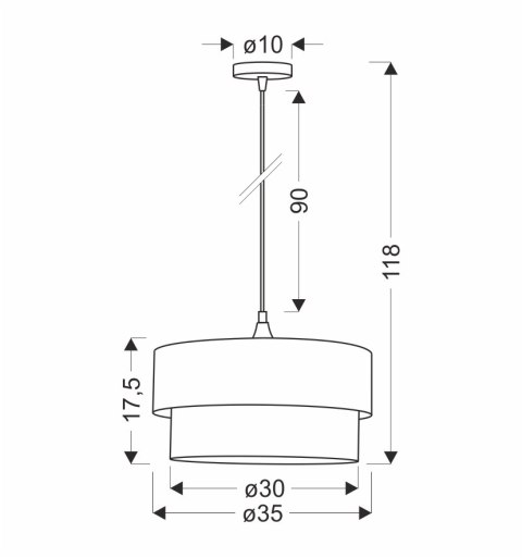 Scopello lampa wisząca czarny 1x60 e27 abażur duo 35+30 velur but.zieleń\złoto Scopello lampa wisząca czarny 1x60 e27 abażur duo 35+30 velur but.zieleń\złoto