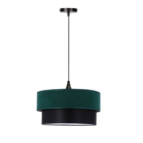 Solanto lampa wisząca czarny 1x60 e27 abażur duo 35+30 but.zieleń\złoto +czarny Solanto lampa wisząca czarny 1x60 e27 abażur duo 35+30 but.zieleń\złoto +czarny