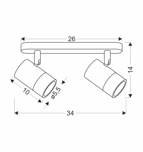 TOBI LAMPA SUFITOWA LISTWA BIAŁY 2X15W GU10 KLOSZ BIAŁY+ZŁOTY TOBI LAMPA SUFITOWA LISTWA BIAŁY 2X15W GU10 KLOSZ BIAŁY+ZŁOTY