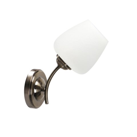 ZINA LAMPA KINKIET PATYNOWY 1X40 E27 KLOSZ BIAŁY ZINA LAMPA KINKIET PATYNOWY 1X40 E27 KLOSZ BIAŁY
