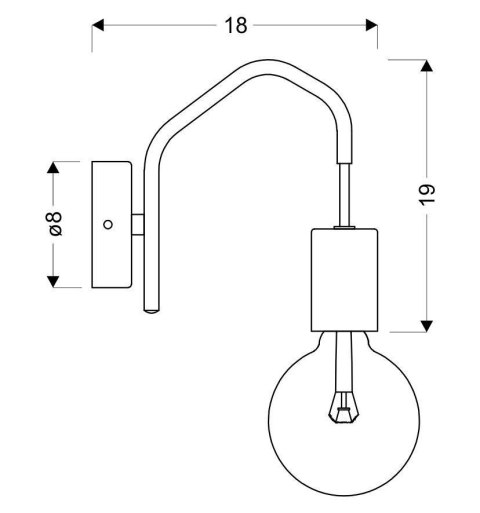 BASSO LAMPA KINKIET 1X40W E27 CZARNY MATOWY BASSO LAMPA KINKIET 1X40W E27 CZARNY MATOWY