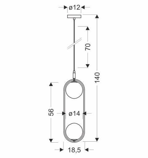 CORDEL zwis 2x28W G9 czarny, klosze grafitowe CORDEL zwis 2x28W G9 czarny, klosze grafitowe