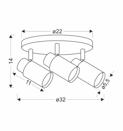 Claro lampa sufitowa plafon biały 3x15W GU10 klosz biały+drewniany Claro lampa sufitowa plafon biały 3x15W GU10 klosz biały+drewniany
