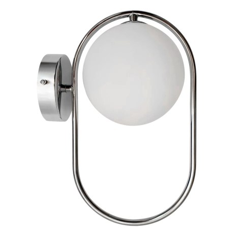 Cordel lampa kinkiet chromowy 1x28W G9 klosz biały Cordel lampa kinkiet chromowy 1x28W G9 klosz biały