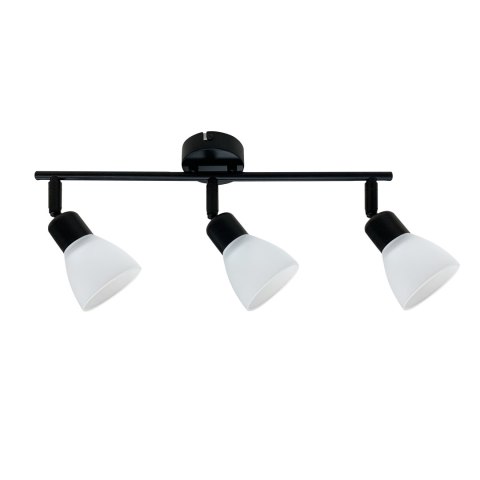 Costa listwa 3x40W E14 czarny klosz biały Costa listwa 3x40W E14 czarny klosz biały