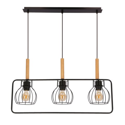 Franita lampa wisząca czarny 3x40W E27 klosz czarny Franita lampa wisząca czarny 3x40W E27 klosz czarny