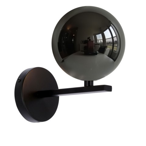 Kama lampa kinkiet czarny+złoty 1x28 G9 klosz grafitowy Kama lampa kinkiet czarny+złoty 1x28 G9 klosz grafitowy