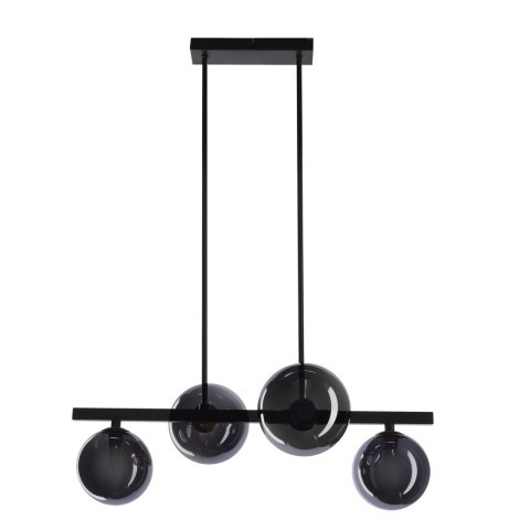 Kama lampa wisząca czarny+złoty 4x28W G9 klosz grafitowy Kama lampa wisząca czarny+złoty 4x28W G9 klosz grafitowy