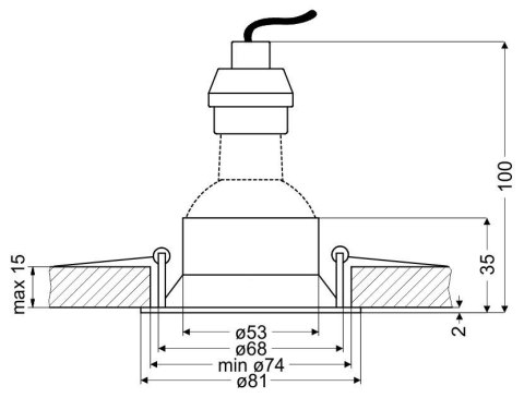 SA-12 YE GU10 MAX 35W 230V oczko sufitowe lampa sufitowa kolor żółty materiał aluminim kolor żółty SA-12 YE GU10 MAX 35W 230V oczko sufitowe lampa sufitowa kolor żółty materiał aluminim kolor żółty