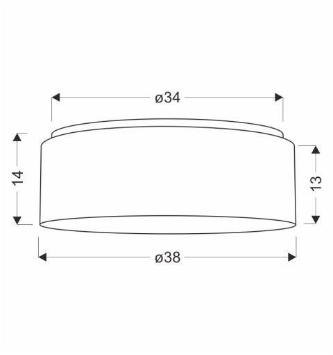 SFONDO 1 ampla sufitowa 38 cm biały 2x40W E27 abażur liberica SFONDO 1 ampla sufitowa 38 cm biały 2x40W E27 abażur liberica