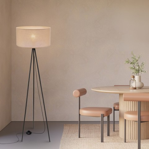 SHANTI lampa pod³ogowa czarny 1x40W E27 abażur beżowy SHANTI lampa pod³ogowa czarny 1x40W E27 abażur beżowy