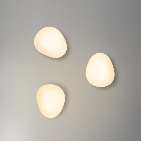 STONES lampa kinkiet 20cm 1x40W E27 klosz biały STONES lampa kinkiet 20cm 1x40W E27 klosz biały