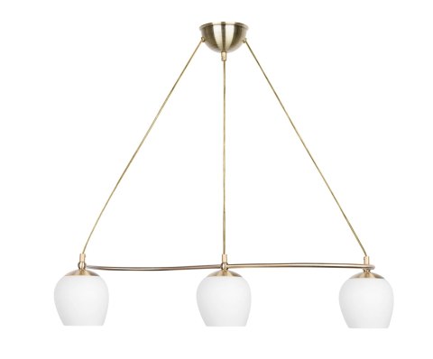 Serano lampa wisząca patynowy 3x60W E27 klosz biały Serano lampa wisząca patynowy 3x60W E27 klosz biały