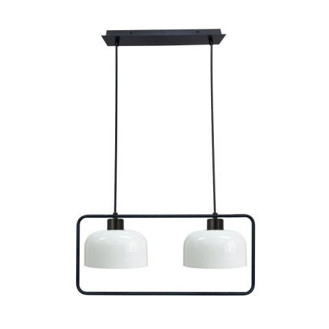 Zodiac lampa wisząca czarny 2x40W E27 klosz biały Zodiac lampa wisząca czarny 2x40W E27 klosz biały