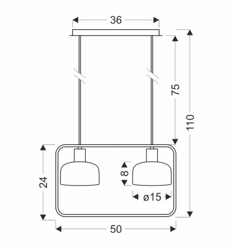 Zodiac lampa wisząca czarny 2x40W E27 klosz biały Zodiac lampa wisząca czarny 2x40W E27 klosz biały