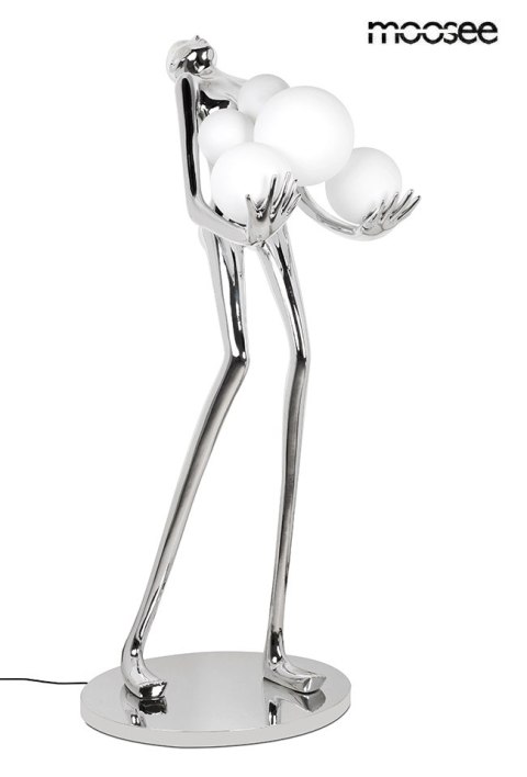 MOOSEE lampa podłogowa HUMAN SILVER PREMIUM