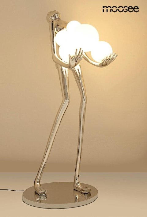 MOOSEE lampa podłogowa HUMAN SILVER PREMIUM