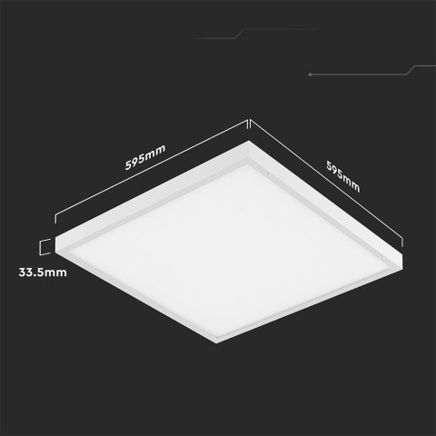 Panel LED V-TAC 36W 600x600 LED Backlight 33mm 120Lm/W 3w1 Natynkowy/Podtynkowy VT-61037 4000K 4320lm Panel LED V-TAC 36W 600x600 LED Backlight 33mm 120Lm/W 3w1 Natynkowy/Podtynkowy VT-61037 4000K 4320lm
