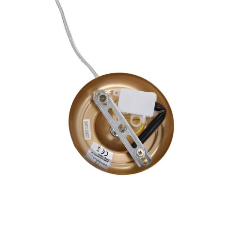 Prima gold lampa wisząca złoty satynowy 1x60w e27 abażur czarny