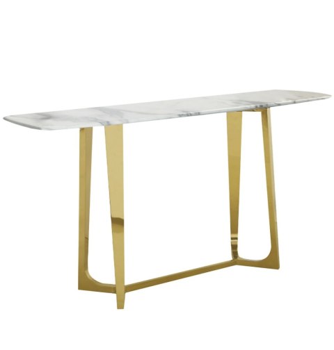 Konsola Roseta 150/45/80cm z białym marmurowym blatem i złotymi chromowanymi nóżkami Konsola Roseta 150/45/80cm z białym marmurowym blatem i złotymi chromowanymi nóżkami