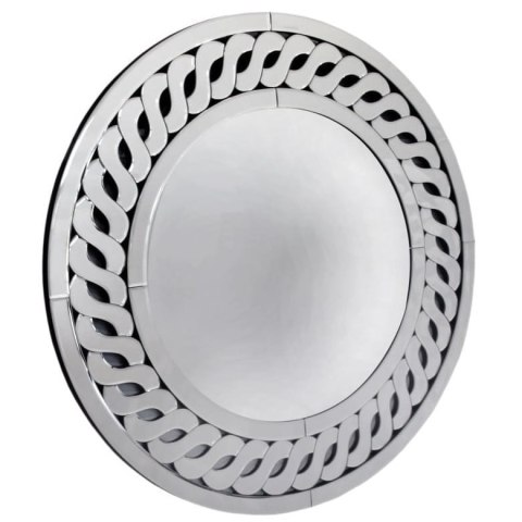Lustro Barletta 80cm wyrafinowane okrągłe w ażurowej plecionej ramie Lustro Barletta 80cm wyrafinowane okrągłe w ażurowej plecionej ramie