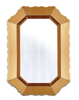 Lustro Mirano 60/90cm w błyszczącej złotej ramie eleganckie dekoracyjne
