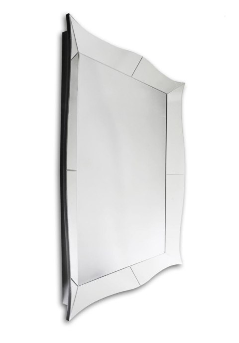 Lustro wytworne Gaia 120/180cm prostokątne w lustrzanej ramie o falistym wykończeniu Lustro wytworne Gaia 120/180cm prostokątne w lustrzanej ramie o falistym wykończeniu