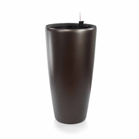Modena reprezentacyjna donica w kolorze metallic espresso z wkładem nawadniającym 40x40x75 Modena reprezentacyjna donica w kolorze metallic espresso z wkładem nawadniającym 40x40x75