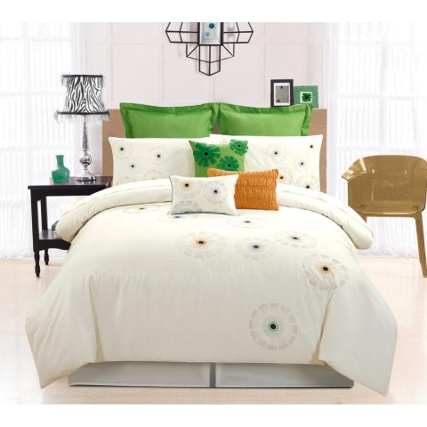 Pościel bawełniana Covila premium w kremowym kolorze 160x200 cm Pościel bawełniana Covila premium w kremowym kolorze 160x200 cm