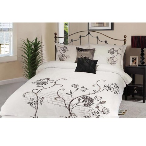 Pościel bawełniana Evora premium w kremowym kolorze 160x200 cm Pościel bawełniana Evora premium w kremowym kolorze 160x200 cm