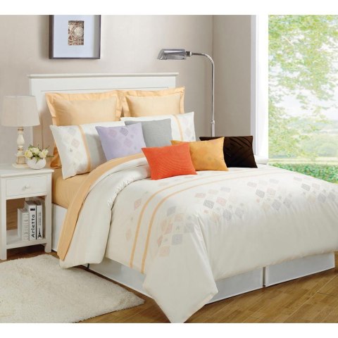 Pościel bawełniana Sete premium w mleczno-pomarańczowym kolorze 200x220 cm Pościel bawełniana Sete premium w mleczno-pomarańczowym kolorze 200x220 cm