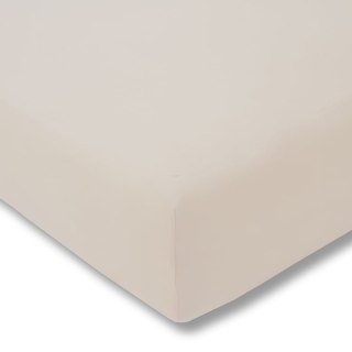 Prześcieradło bawełniane 200x220cm o splocie jerseyowym w kolorze kremowym