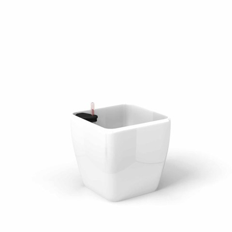 Quadra reprezentacyjna donica w kolorze białym z wkładem nawadniającym 28x28x26 Quadra reprezentacyjna donica w kolorze białym z wkładem nawadniającym 28x28x26