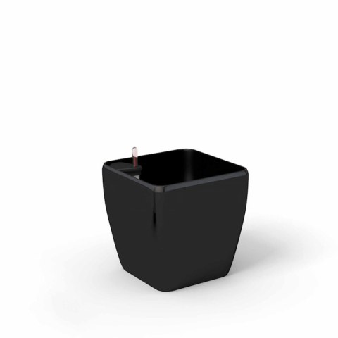 Quadra reprezentacyjna donica w kolorze czarnym z wkładem nawadniającym 28x28x26 Quadra reprezentacyjna donica w kolorze czarnym z wkładem nawadniającym 28x28x26
