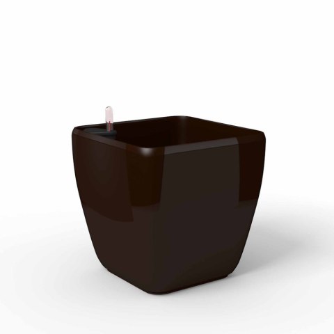 Quadra reprezentacyjna donica w kolorze mocha z wkładem nawadniającym 45x45x42 Quadra reprezentacyjna donica w kolorze mocha z wkładem nawadniającym 45x45x42