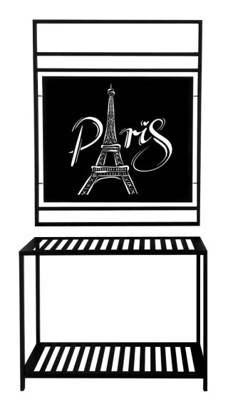 Wieszak loftowy 80-100/210cm metalowy Paris na ubrania i dodatki w minimalistycznym stylu